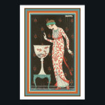 "Girl With Goldfish" Art Deco Poster 13 x 19<br><div class="desc">"Girl with Goldfish" Art Deco Poster by George Barbier 13 x 19</div>