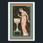 "Girl With Goldfish" Art Deco Poster 13 x 19<br><div class="desc">"Girl with Goldfish" Art Deco Poster by George Barbier 13 x 19</div>