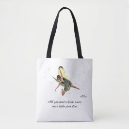 Girl with Gult Vingar Tote Bag Tygkasse