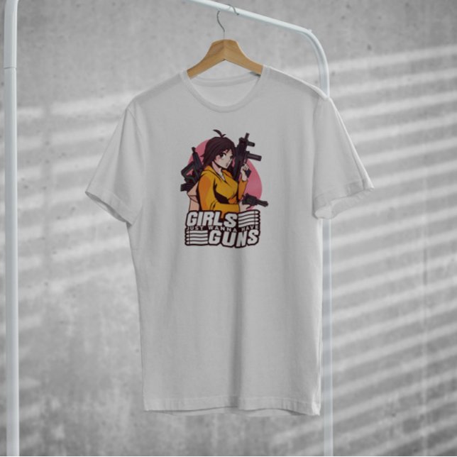 Girl with Guns Anime T Shirt (Skapare uppladdad)