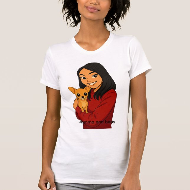 Girl with her doggy t shirt (Framsida)
