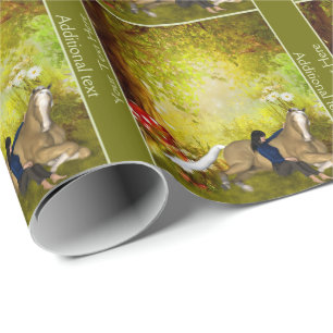 Girl with Horse Fantasy Art Personlig Presentpapper
