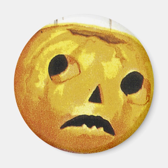 Girl with Jack o'Lantern Magnet (Framsidan)