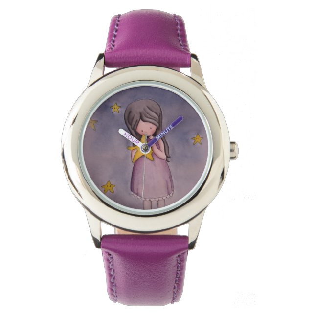 Girl with Kawaii Star Watch Watch Armbandsur (Framsida)