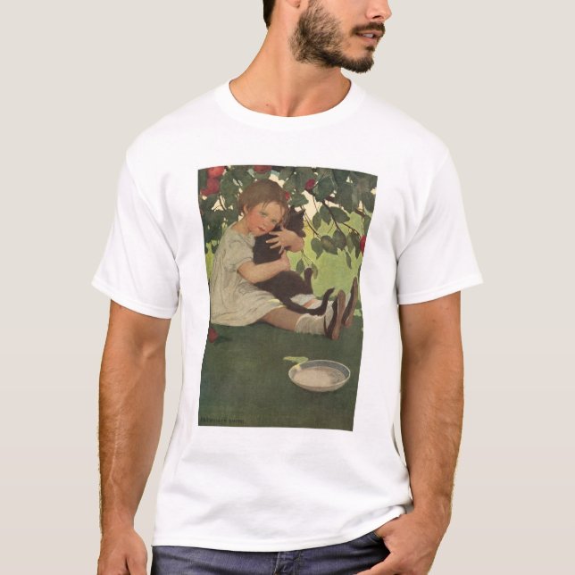 Girl with Kitten T-shirt (Framsida)