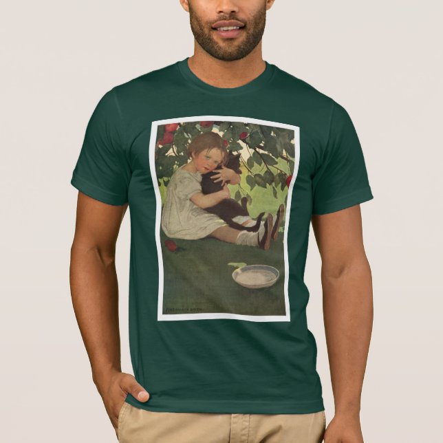 Girl with Kitten Tee Shirt (Framsida)