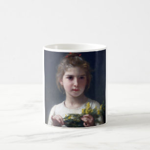 Girl with Mimosa, Bouguereau Kaffemugg