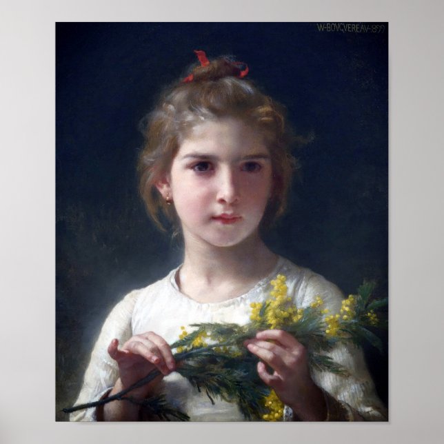 Girl with Mimosa, Bouguereau Poster (Framsidan)