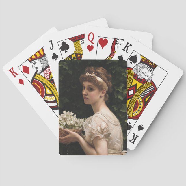 Girl with Pea Blommars (av Edward Poynter) Casinokort (Baksidan)