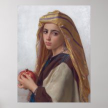 Girl with Pomegranate by Bouguereau