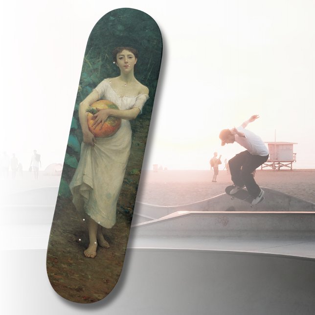 Girl with Pumpkin Zonaro 1889 Mini Skateboard Bräda 18,5 Cm (Skapare uppladdad)