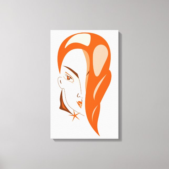 Girl with Red Hair Kanvastryck (Framsida)
