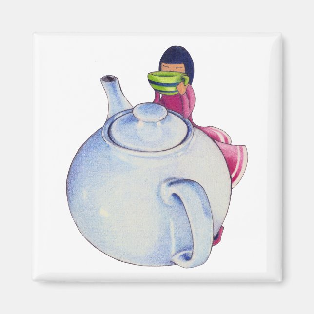 Girl with Tea Magnet (Framsidan)