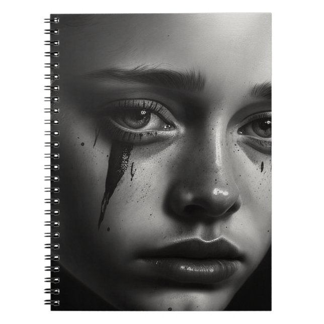 Girl with tears anteckningsbok (Framsidan)