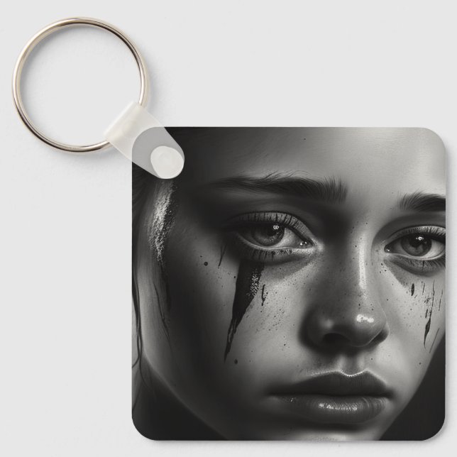 Girl with tears nyckelring (Framsida)