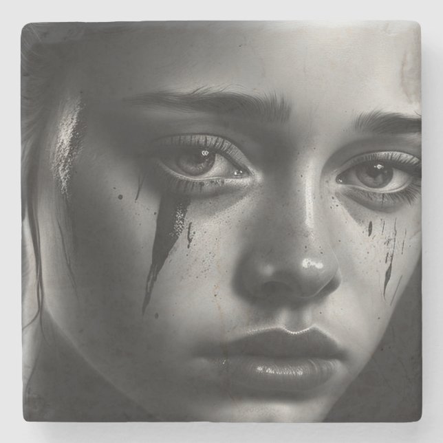 Girl with tears stenunderlägg (Framsidan)