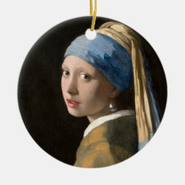 Girl with the pearl earring - Johannes Vermeer Julgransprydnad Keramik