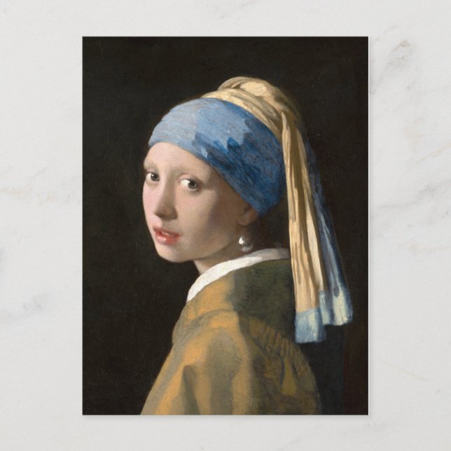 Girl with the pearl earring - Johannes Vermeer Vykort (Framsida)