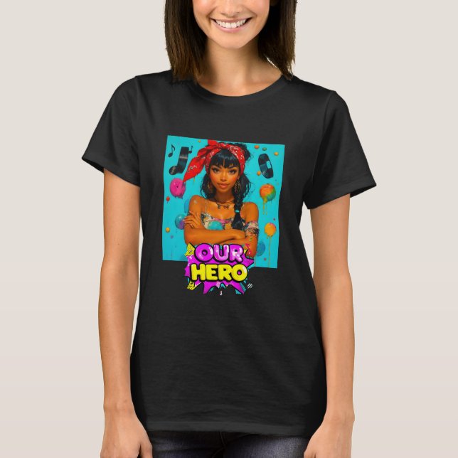 Girl With The Red Bandana Our Hero Music Concert T Shirt (Framsida)