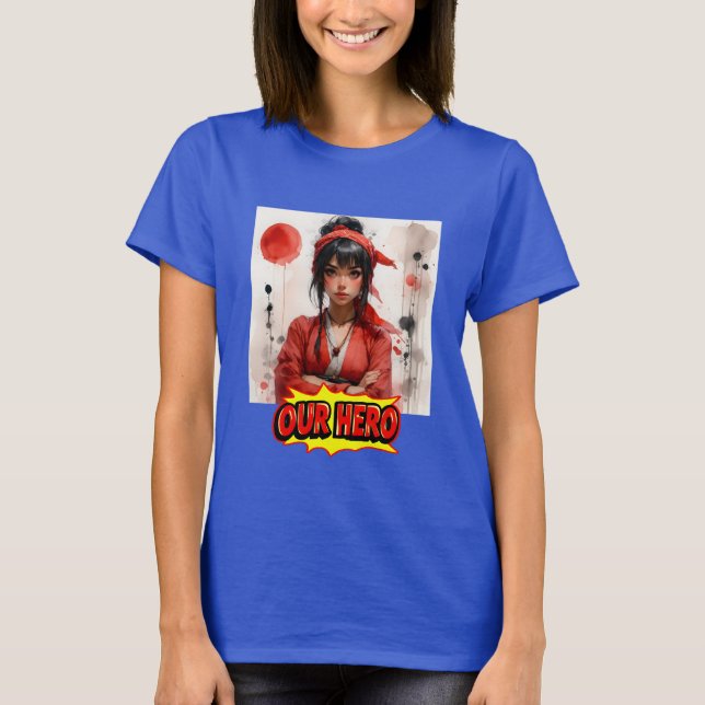 Girl With The Red Bandana Our Hero Music Concert T Shirt (Framsida)