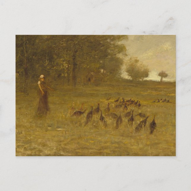 Girl with Turkey Vykort (Framsida)