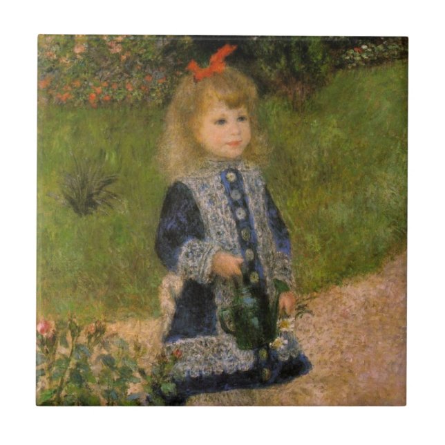 Girl with Watercan by Renoir Kakelplatta (Framsidan)