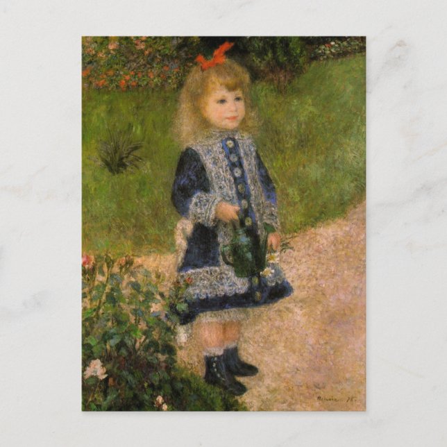 Girl with Watering Can Vykort (Framsida)