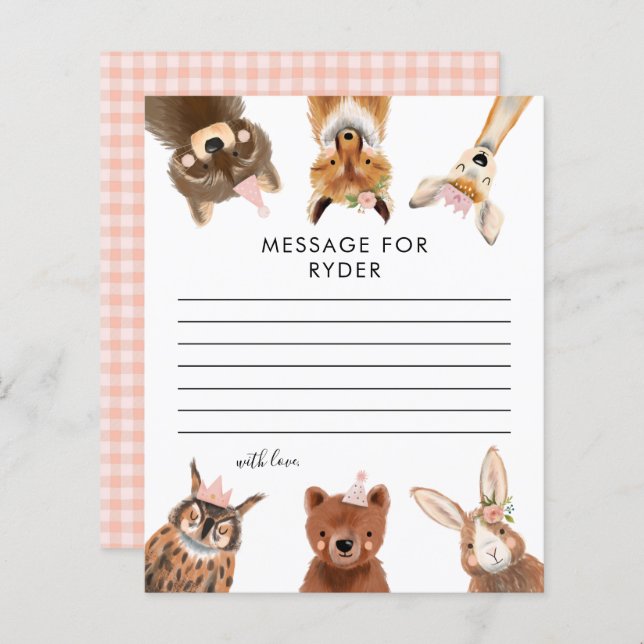 Girl Woodland Födelsedagsfest Time Capsule (Fram/baksida)