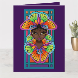 Girl Wrapped in Butterfly vingar Kort