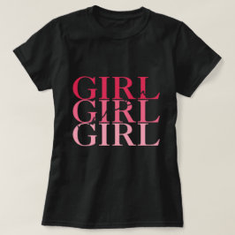 Girl Writing Black T Shirt