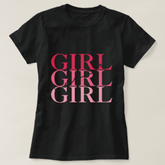 Girl Writing Black T Shirt