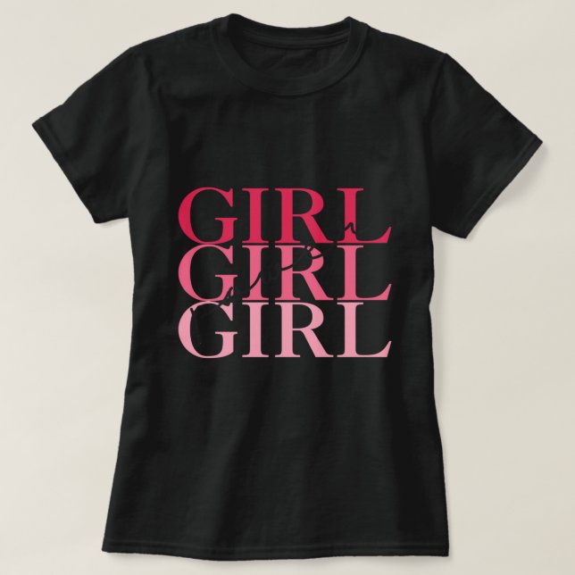 Girl Writing Black T Shirt (Design framsida)