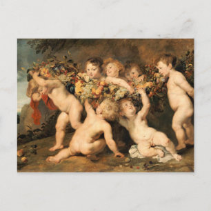 Girland av frukter - Rubens Vykort