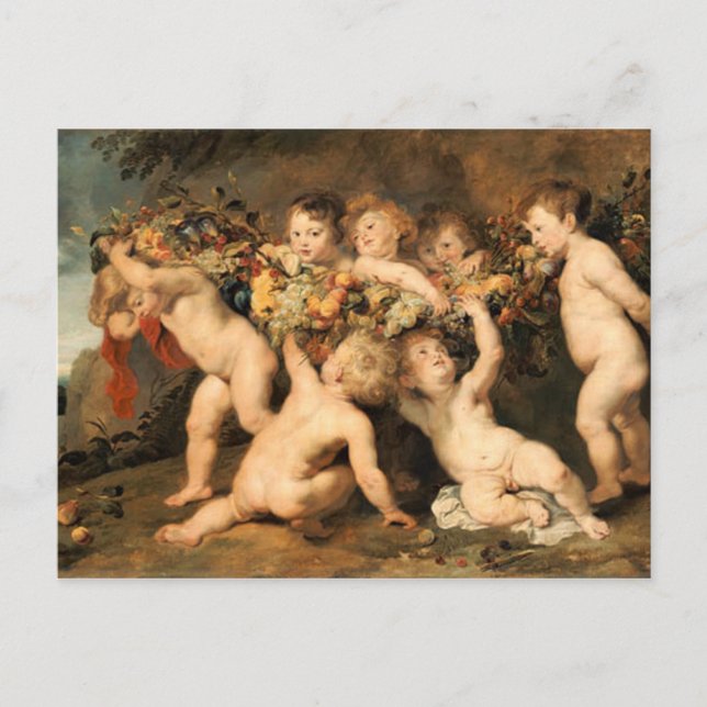 Girland av frukter - Rubens Vykort (Framsida)