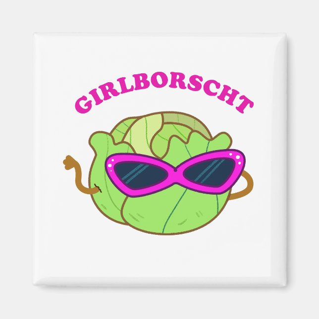 Girlborscht Fabulous Vegetable Pun Magnet (Framsidan)