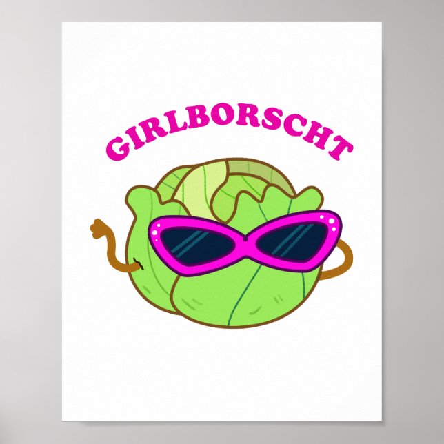 Girlborscht Fabulous Vegetable Pun Poster (Framsidan)
