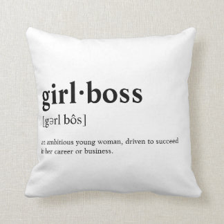 Girlboss - menande ordbok kudde