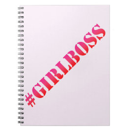 #GirlBoss - rolig citationsteckenanteckningsbok Anteckningsbok Med Spiral