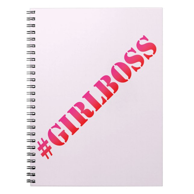 #GirlBoss - rolig citationsteckenanteckningsbok Anteckningsbok Med Spiral (Framsidan)