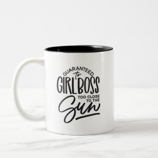 Girlboss till Solen Handlettered Två-Tonad Mugg