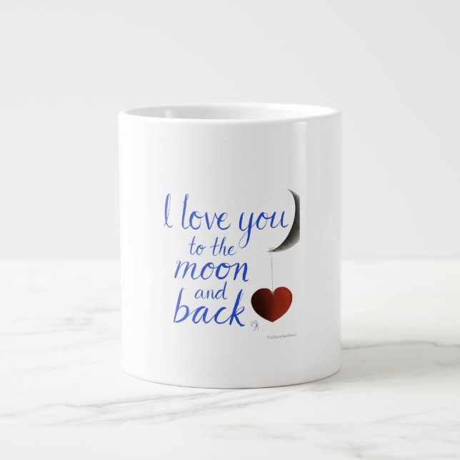 Girlfriend Boyfriend Love You To The Moon And Back Jumbo Mugg (Framsidan)