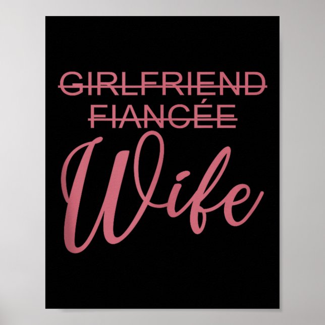 Girlfriend Fiancée Wife, Wedding, Just Married, Ma Poster (Framsidan)