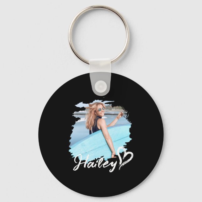 Girlfriend Nge Heart Simple Modern Cool Photo  Nyckelring (Framsida)