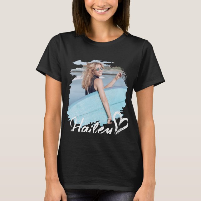 Girlfriend Nge Heart Simple Modern Cool Photo  T Shirt (Framsida)