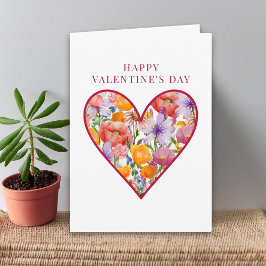 Girlfriend Valentine - Floral Heart Romantic Love Kort