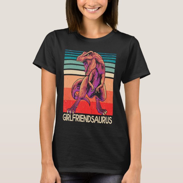 GirlfriendSaurus T Rex T  Girlfriend Saurus Dinosa T Shirt (Framsida)