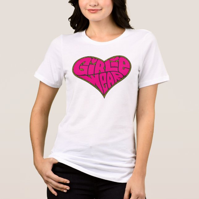 GirlieWear Hjarta T Shirt (Framsida)