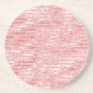 Girlig Rosa Melon Glitter Rand Underlägg