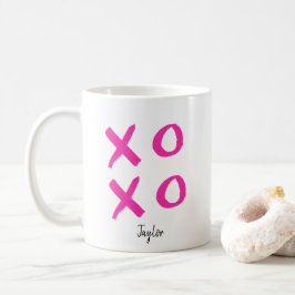 Girlig Rosa Xoxo Personlig Alla hjärtans Kaffemugg