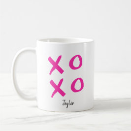 Girlig Rosa Xoxo Personlig Alla hjärtans Kaffemugg
